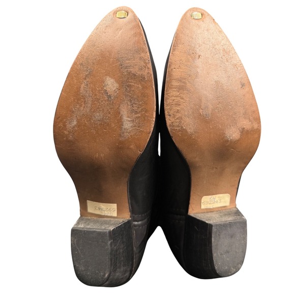 Laredo Black Leather Western Fringe Boots Womens Size 8 Made in USA - Picture 5 of 7